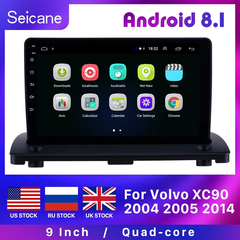 Seicane Car Android 8.1 Auto Radio HD 2+32GB GPS 2Din 9\ Multimedia for Volvo XC90 2004-2014 Navi Player support SWC Mirror link Seicane Car Android 8.1 Auto Radio HD 2+32GB GPS 2Din 9\ Multimedia for Volvo XC90 2004-2014 Navi Player support SWC Mirror link