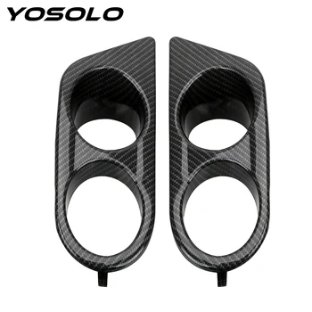 

YOSOLO 1 Pair Dual Hole Car Fog Light Covers Fiber/Black Surround Air Duct For BMW E46 M3 2001-2006 Front Bumper