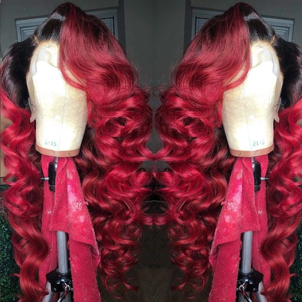 SimBeauty-Ombre-1B-Red-Body-Wave-Lace-Front-Human-Hair-Wig-Peruvian-Remy-pre-Plucked-Hairline (2)