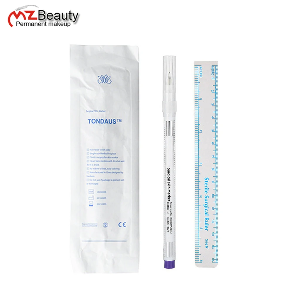 

1 PC Blue Surgical Skin Marker Pen Microblading Supplies Tattoo Marker pen for Eyebrow Scribe Tool Microblading Supplies