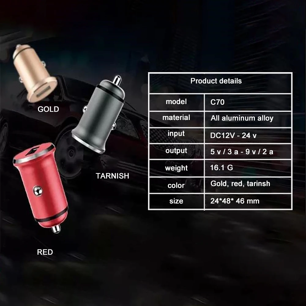 Автомобильное зарядное устройство Qualcomm Quick Charge QC3.0 Быстрая зарядка металлическое автомобильное зарядное устройство для iPhone Xiaomi Mi samsung huawei автомобильное зарядное устройство 4