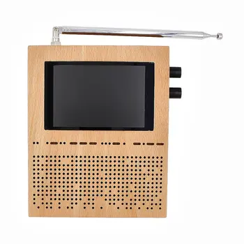 

3.5 inch LCD screen digital signal receiver SDR broadcasting Malahit Malahit DSP SDR receiver wooden shell subwoofer