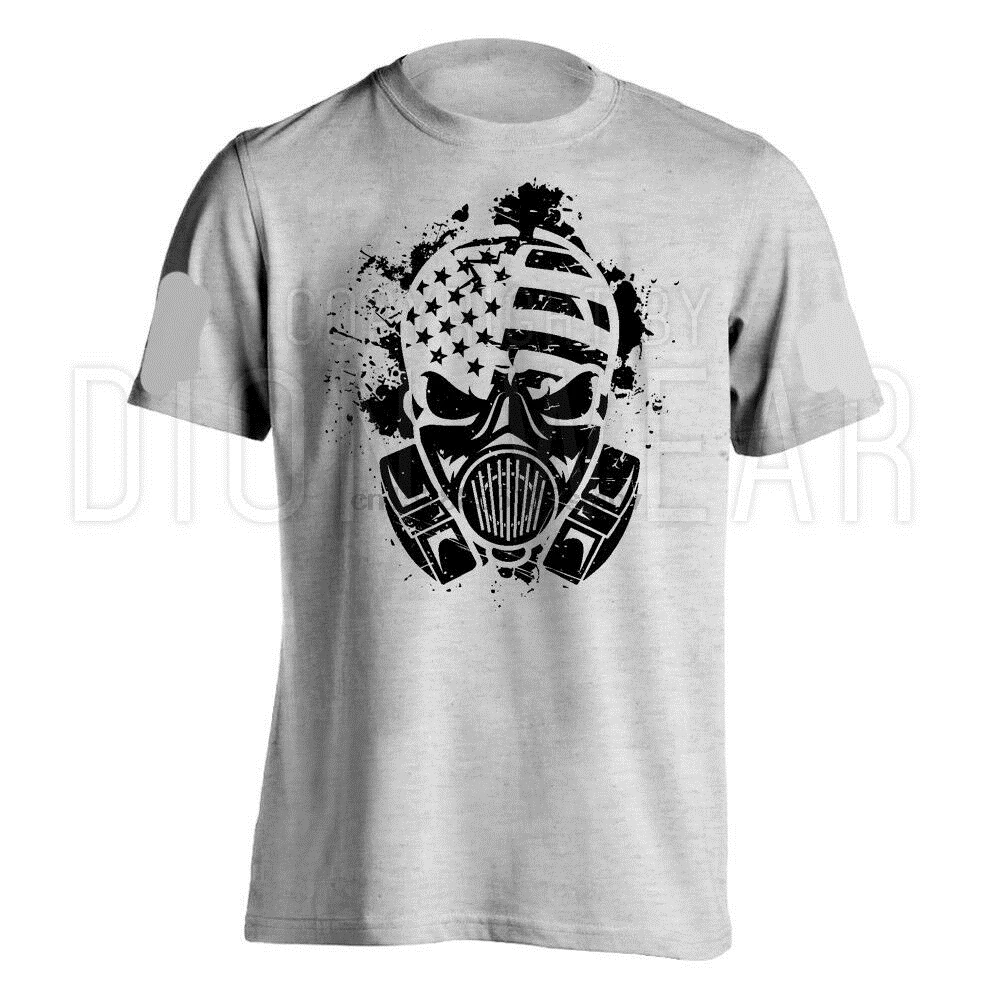 Американский выживший противогаз военный Ar15 Мужская рубашка американский флаг