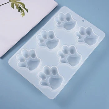

DIY Crystal Epoxy Mold Dogpaw-Pattern Cute Doll Bearpaw-Pattern Semi-Dimensional Cake Silicone Mold