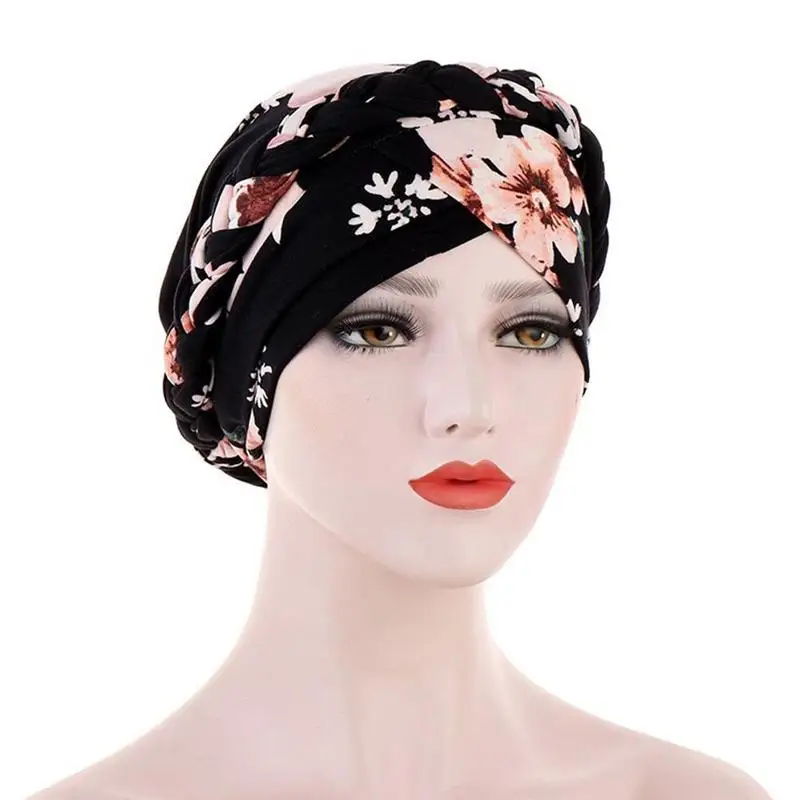 

Turban Scarf Wearing In The Four Seasons Of The Year For Women Design Elegant Style Elastic Print Islamic Headscarf Headwear
