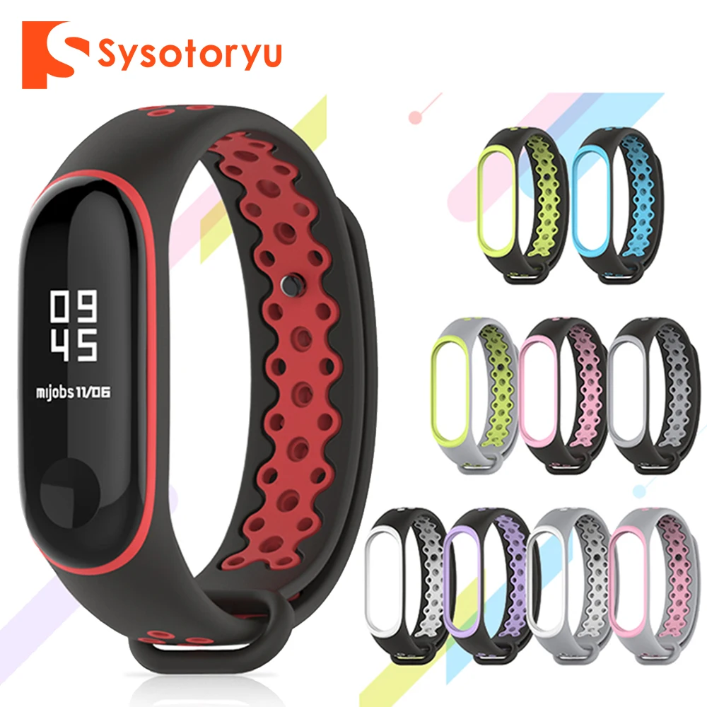

Mi Band 4 Strap Silicone Double Color Mi Band 3 Strap Sport Replacement Wrist Bracelet Correa Belt for Xiaomi Miband 3 4
