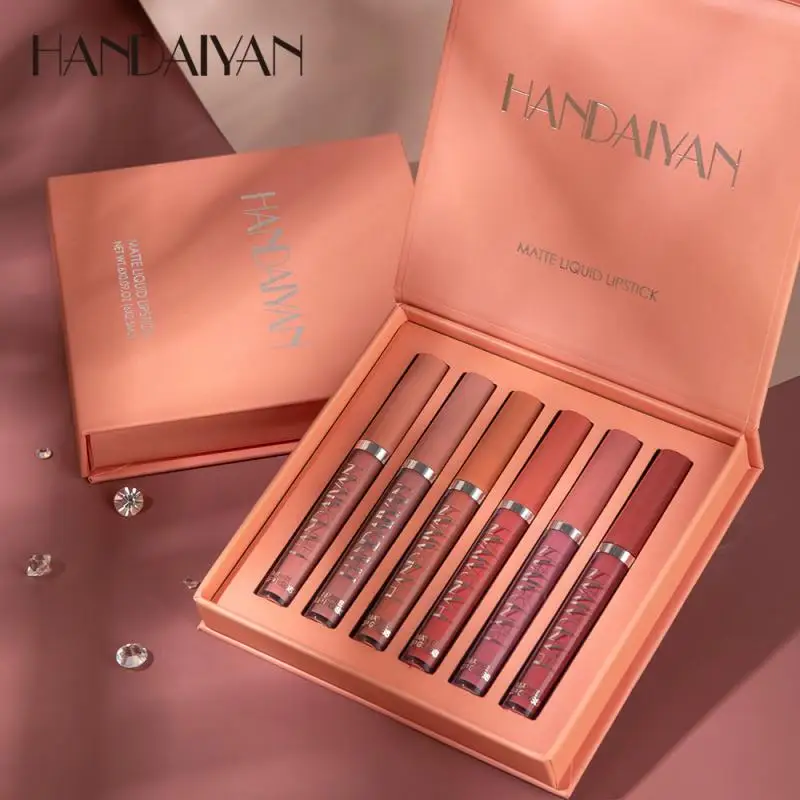 Handaiyan 6colors/sets Sexy Matte Liquid Lipstick Lip Glaze Sets