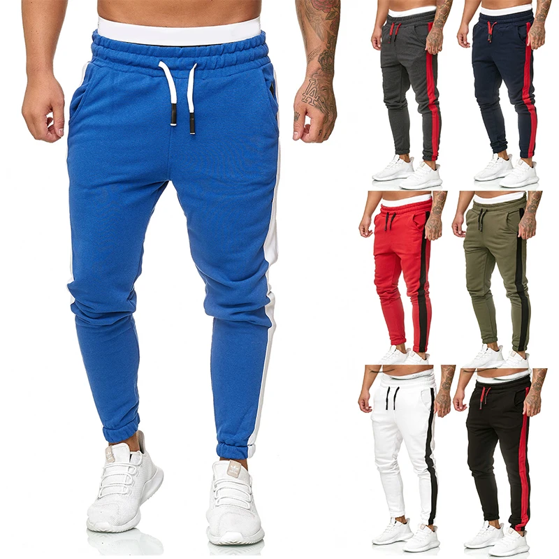 Mens Sweatpants F_Gotal Men’s Casual Stripe Drawstring Elastic Waist Sports Running Jogger Pants Trouser with Pockets 
