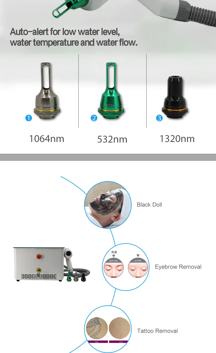 Top level beijing best sell sapphire and ruby q switched picosecond nd yag laser eyebrow tattoo eyeline removal