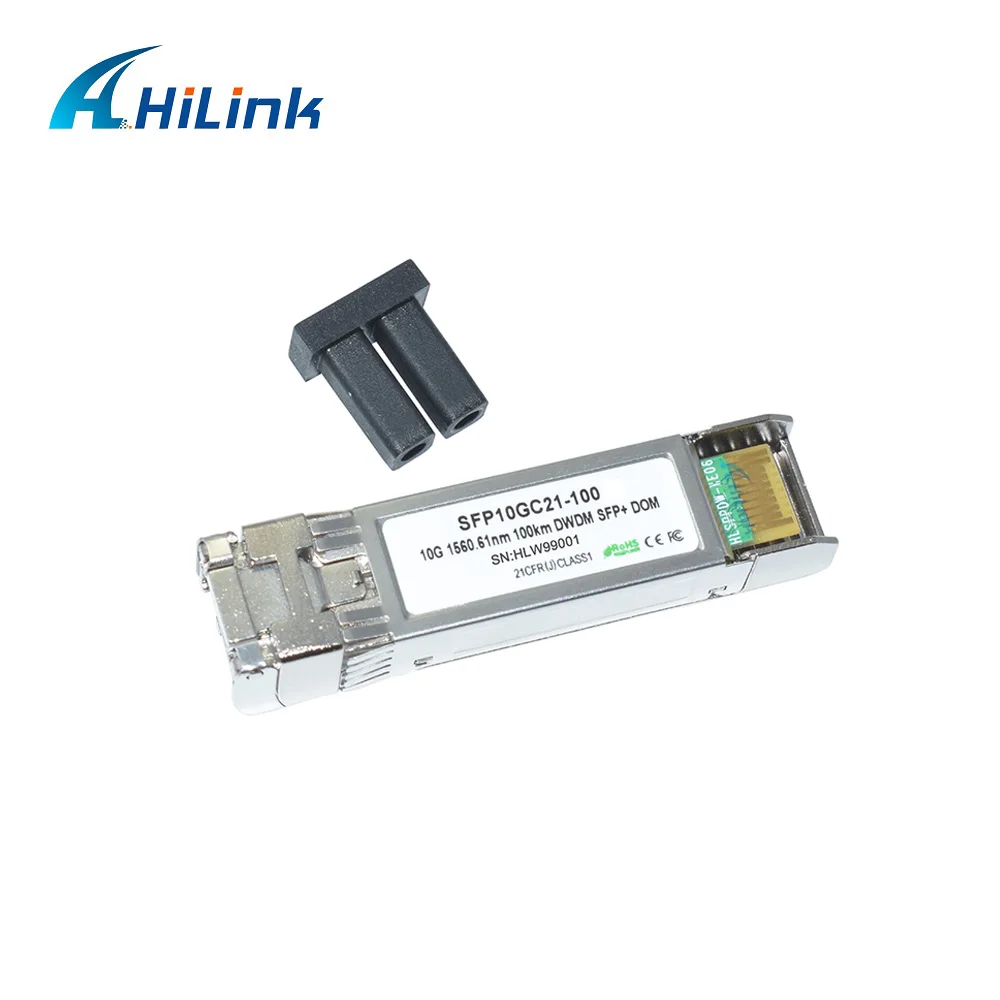 10G DWDM SFP+ C21 1560.61nm 100 км 26 дБ sfp модуль приемопередатчика 100 ГГц DOM