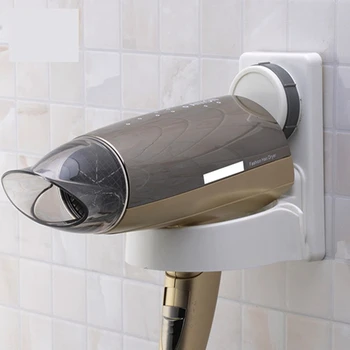

Bathroom Hair Dryer Storage Machine Storage Belt Rotation And Locking Suction Cup Hanging Hair Dryer Mounting Bracket Wall Mount