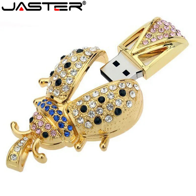 JASTER crystal Pretty beetle модель USB флэш-накопитель 4 ГБ 8 ГБ 16 ГБ 32 ГБ драгоценный камень флеш-накопитель специальный подарок