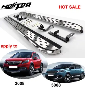

running board side step side bar for Peugeot 2008 &5008,most popular style in China,supplied by ISO9001 factory,thicken aluminum