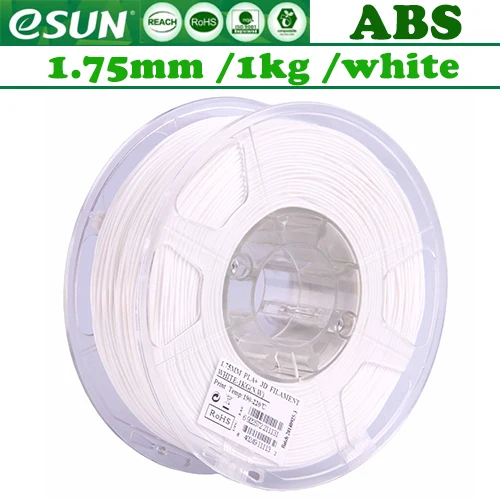 ABS PRO ESUN 3d принтер накаливания esun 1,75 мм 1 кг 340 м/для 3d принтера/RU - Цвет: ABS WHITE