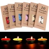 10 Pieces/Set Romantic Aromatherapy Tea Wax Candle Birthday Wedding Party Candle Candlelight Color Candle ► Photo 1/6