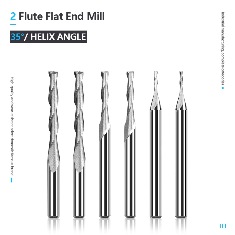 Xcan Fresa de Fresa de Carboneto Espiral Fresa de Ponta Plana com Sulcos de 2.0 mm de Diâmetro 3.175 mm Fresa de Fresa de Metal Duro com 10 Peças - Image 4
