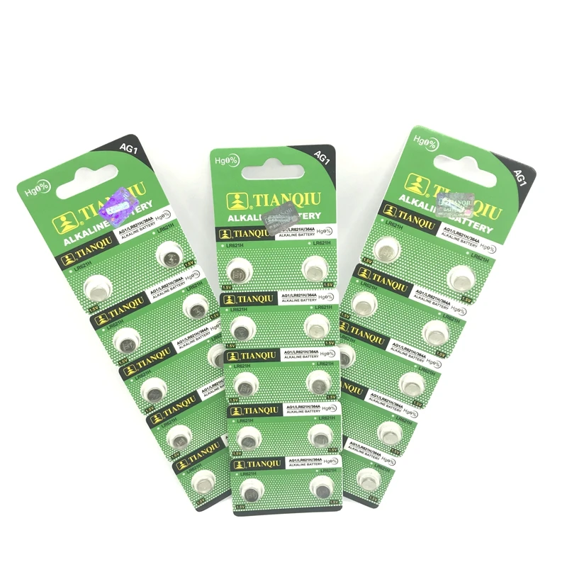 30 шт. 621 Аккумулятор для часов AG1 LR621 364A SR621SW 1 55 в батарейка с кнопками детских монет