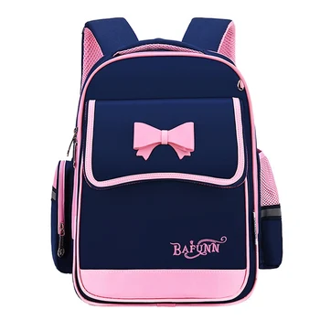 

School Backpack Primary School Schoolbags School Bags for Girls Zipper Light Welldesigned Compartment Cute Bow Nylon Waterproof