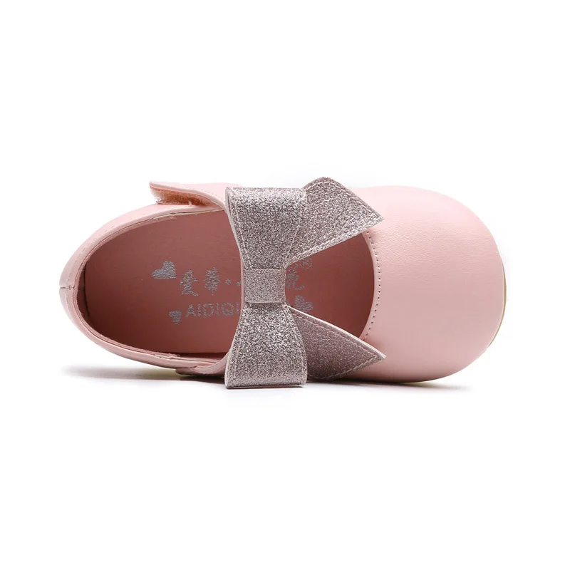 Bow Princess Shoes Toddler Girls Wedding Party ShoesNon-Slip Baby Kid Dress Leather Shoes For Little Girls 1 2 3 4 5 6 Year