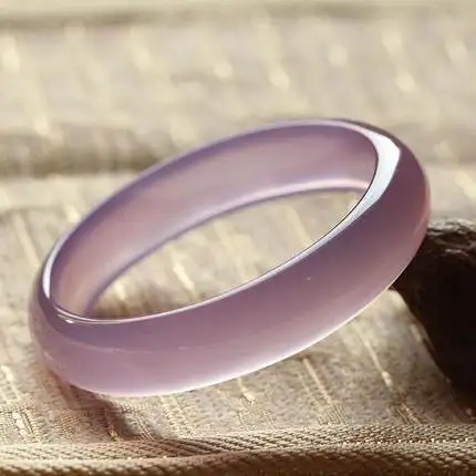 

Natural Agate Chalcedony Pink Purple 54-64mm Bracelet Elegant Princess Jewelry For Mom For Girlfriend