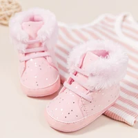 KIDSUN 2021 Winter New Baby Booties Boy Girl Boots Cotton Soft-Sole Non-Slip Warm Toddler First Walkers Infant Crib Shoes 5