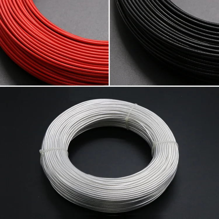 OD 6,3 мм PTFE провод посеребренный мягкий изолированный высокотемпературный Электрический осветительный кабель Луженая медь линия для наушников 200 градусов