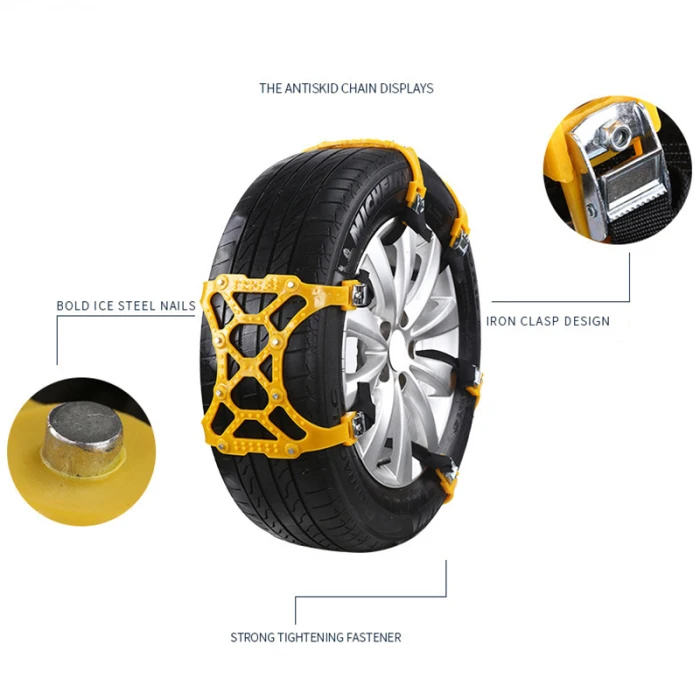 Противоскользящие цепи для автомобильных шин, универсальные ремни для внедорожников, с66