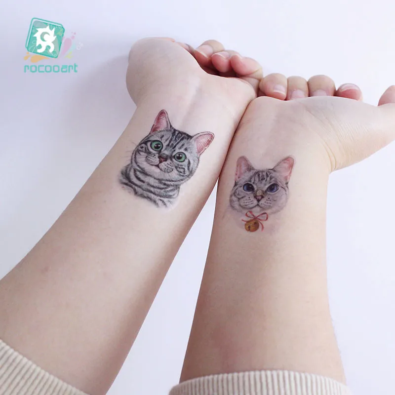 Acheter Pas Cher Mini Animal Etanche Autocollant Temporaire Chien Chat Chat De Lapin Tatouage Corps Art Hommes Femmes Faux Taty Tatuaje Mignon Petite Taille 6x6cm Du 9 9 Fr Dhgate