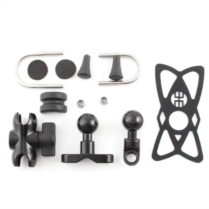Adjustable Cell Phone Holder Motorcycle Rear View Mirror Handlebar Mount Stand Support For Smart Mobile Phone Moto Holder