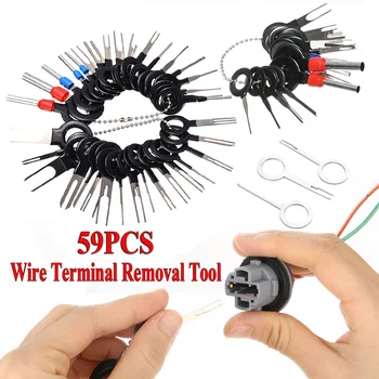 

59Pcs Wire Terminal Removal Tool Kit Car Electrical Wiring Crimp Connector Pin