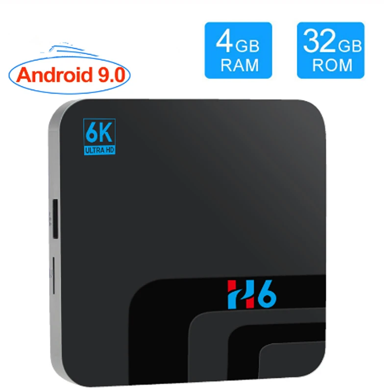 

H6 Smart TV Box Android 9.0 4GB 32GB Allwinner H6 Quad Core Wifi USB 3.0 6K Youtube Youtube Netflix Google Media Player Set Top Box PK MX10 PRO