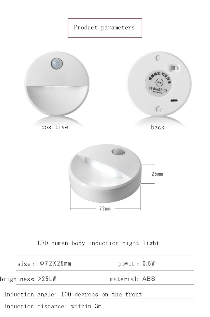 Автоматическое включение/выключение инфракрасный PIR датчик движения светодиодный ночник на батарейках ЛЕСТНИЦЫ шкаф спальня настенный светильник под шкаф