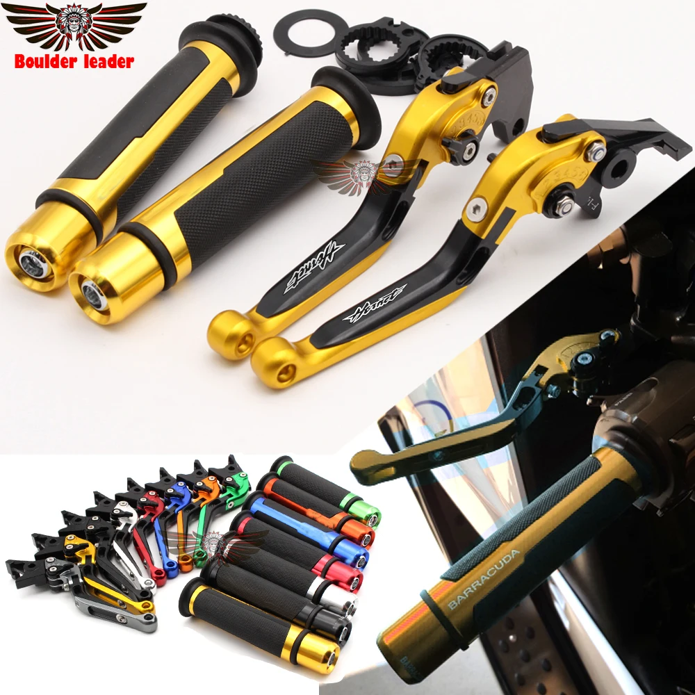 !With Logo CNC Golden Red Motorcycle Brake Clutch Levers Handle Grips Handlebars For Honda CB600F / CB650F Hornet 2007-2013 | Автомобили и
