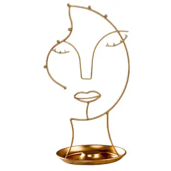 

1pc Decorative Delicate Face Shaped Storage Holder Display Stand Jewelry Display Stand for Dining Room Bedroom