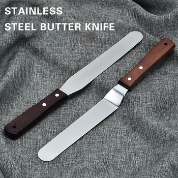 

Stainless Steel Cake Cream Butter Spatula Knife Icing Frosting Smoother Knife Scraper Kitchen Pastry Cake Baking Decoration Tool