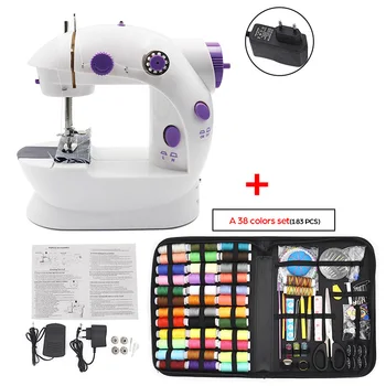 

Mini Electric Sewing Machine with Sewing Thread Needles Scissor Bobbin Tool Kit Full Set Sewing Tool Set DIY Sewing Accessories