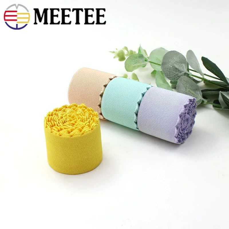 Meetee 38 мм кружево эластичная лента резиновый полиэстер Нижнее белье пояс одежды DIY ручной работы швейные принадлежности AP585