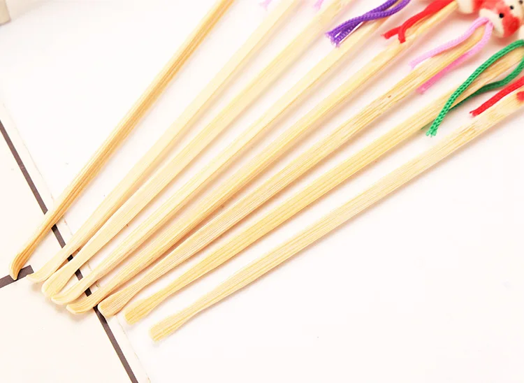 5pcs Bamboo Doll Earpick Wood Portable Ear Picks Wax Remover Ear Cleaner Tool Health Care Ear Care