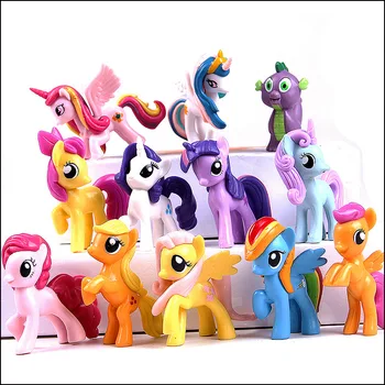 

12pcs/set My Little Pony Mini Pony Action Figures Unicorn Friendship magic Kids Toys 5-7cm PVC for Children Christmas Gifts 01