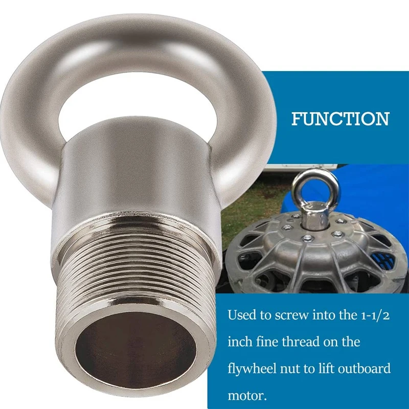 (Silver)Lifting Ring Tool MT0022 Alt 91-904551 Lifting Eye for Mercury Outboards with 1.5\