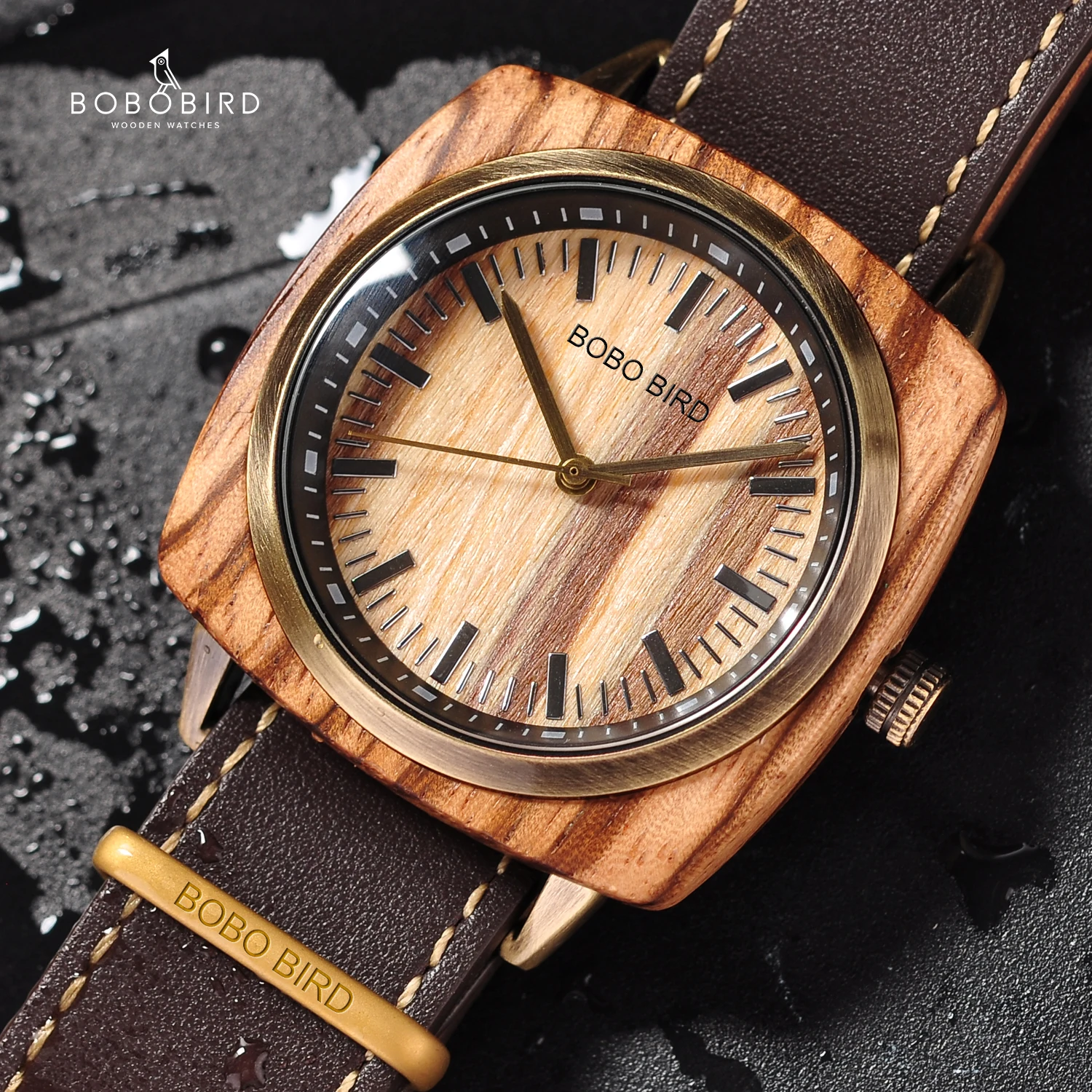 Relogio Masculino Bobo Bird Wood Watch Men Top Brand Quartz Wrist