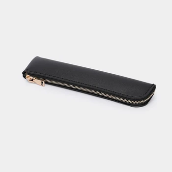 

Mini pencil case exquisite simple solid color small capacity mini portable leather stationery bag