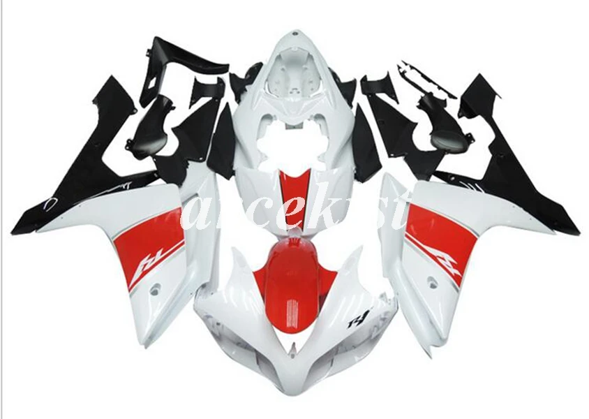 4 подарки литья под давлением ABS мотоцикл обтекатели комплект подходит для YAMAHA YZF-R1 2007 2008 07 08 корпус набор на заказ красный белый
