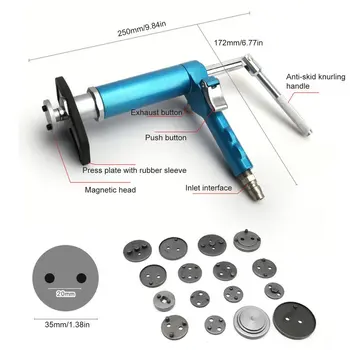 

16Pcs/Set Pneumatic Brake Cylinder Adjustment Tool Brake Caliper Piston Return Tool Brake Pad Replacement Tool Kit