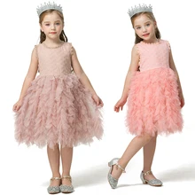 Летние Платья с цветочным узором для девочек; детское платье-пачка для свадебной вечеринки; платье принцессы на день рождения для девочек; одежда для малышей; одежда для маленьких девочек