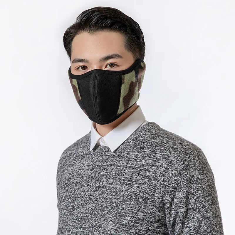 Новые зимние маски унисекс, холодные теплые защитные наушники, могут быть очищены, хлопок, дышащий, два в одном, Пыленепроницаемая маска для лица - Цвет: f