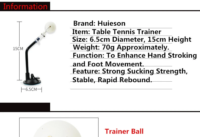 Huieson 7 Kinds of Table Tennis Trainer Robots Fixed Rapid Rebound Ping Pong Ball Machine for Table Tennis Stroking Training (13)