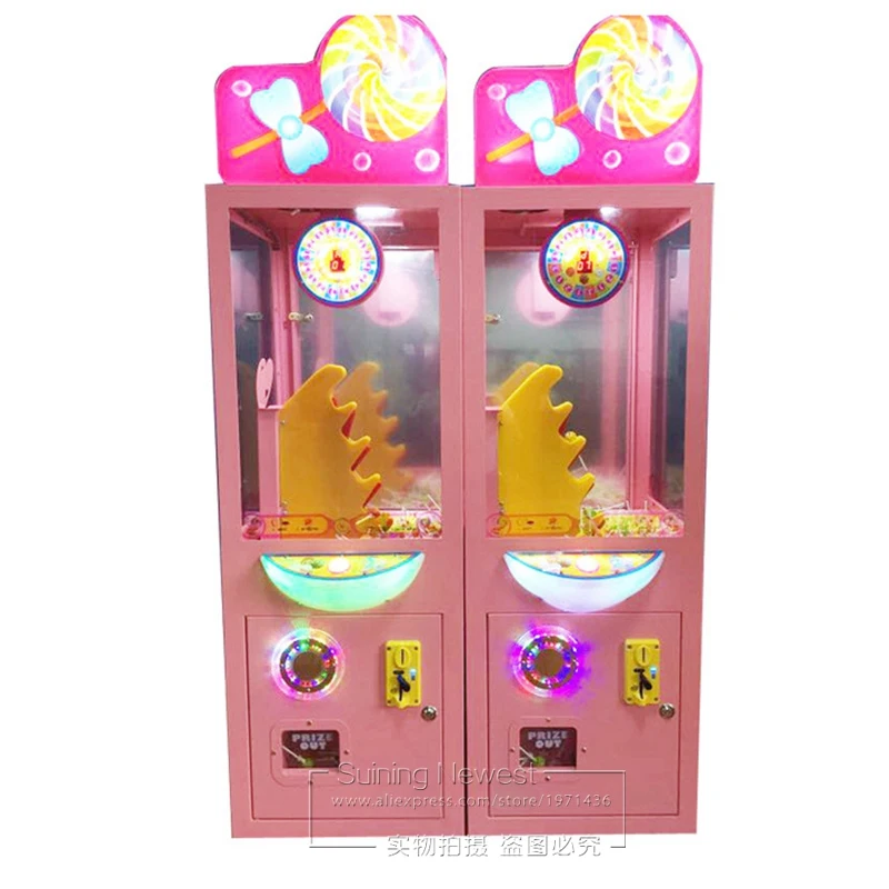 Adults Kids Play Amusement Indoor Coin Operated Pink Mini Prize Gift Game Machine Children Lollipop Candy Vending Machine mp7 water gel blaster guns weapons electric automatic shooting launcher machine pistol air guns for adults boys birthday gifts