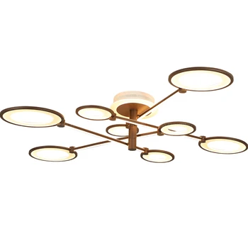 

Bedroom living room LED ceiling light dimmable ring ceiling mounted fixture in kitchen kids room 47 92 118W black acrylic lights