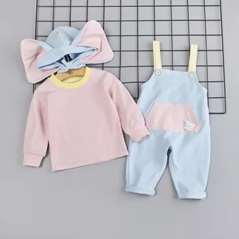 

Kids Girls Clothes Set 2019 Autumn Toddler Baby Child Girl Outfits Cotton T shirt+Bib Pants+Hat Set Elephant Costume